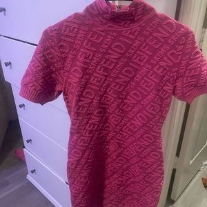 Pink fendi skims dress